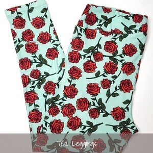 LuLaRoe TC2 Leggings Plus Size Roses